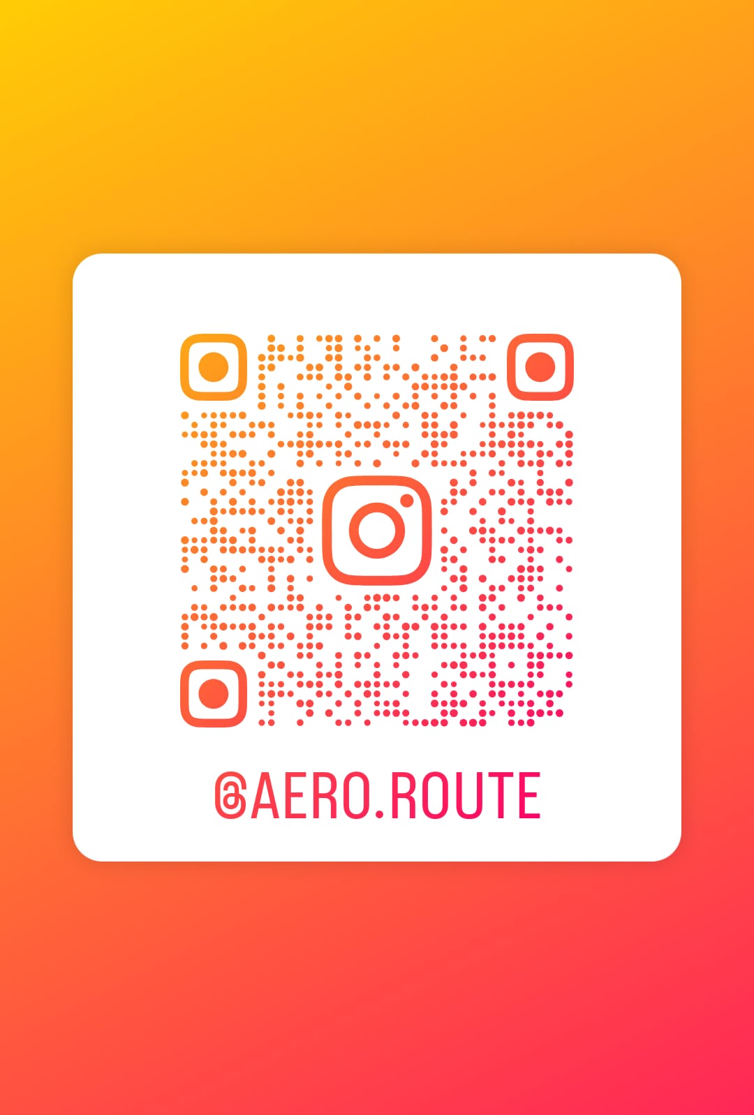 AeroRoute Instagram QR code