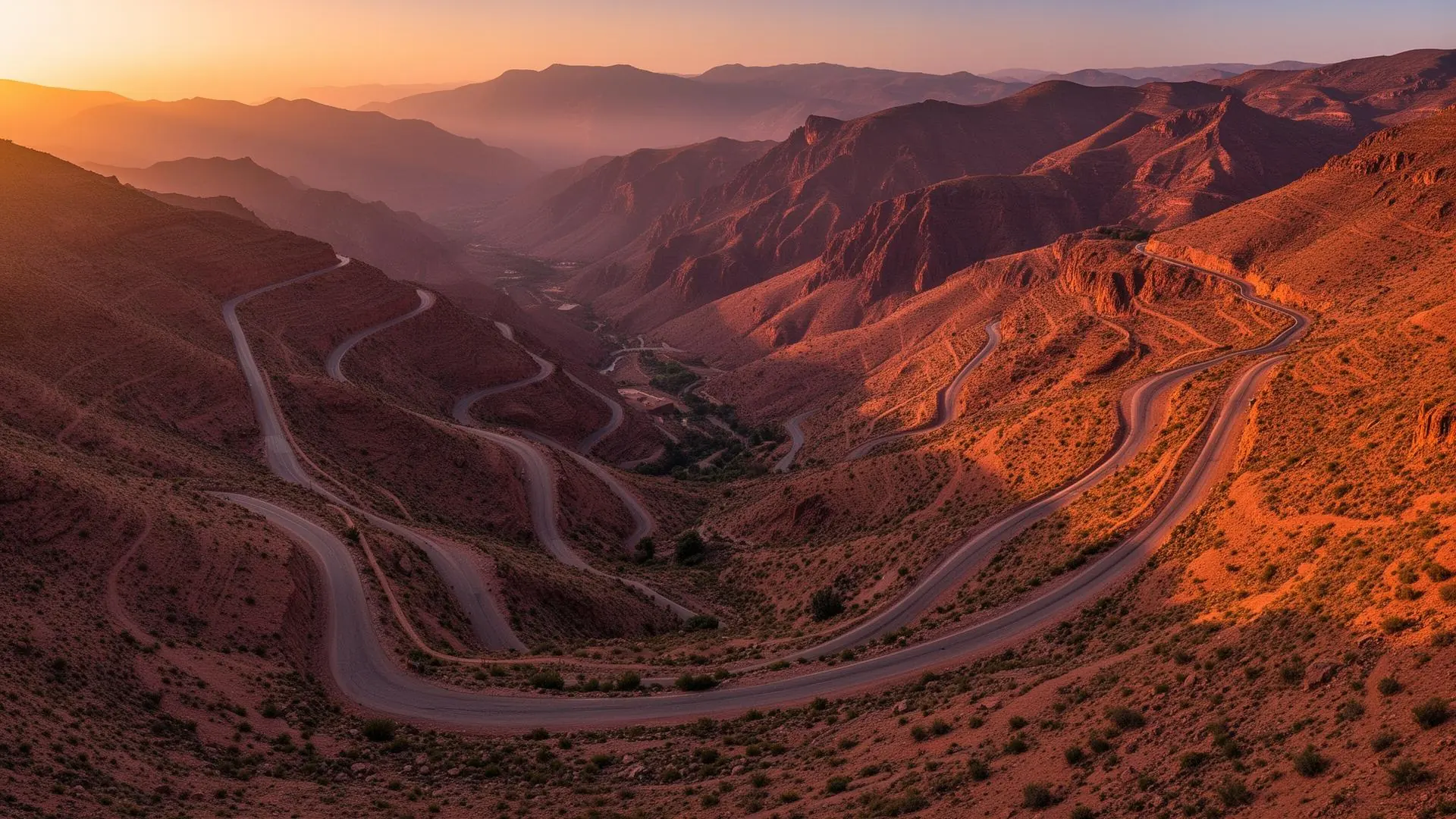 Atlas mountain road in Morocco