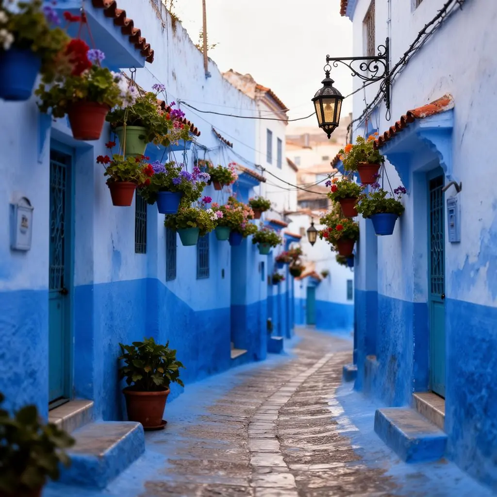 City street scene in Morocco